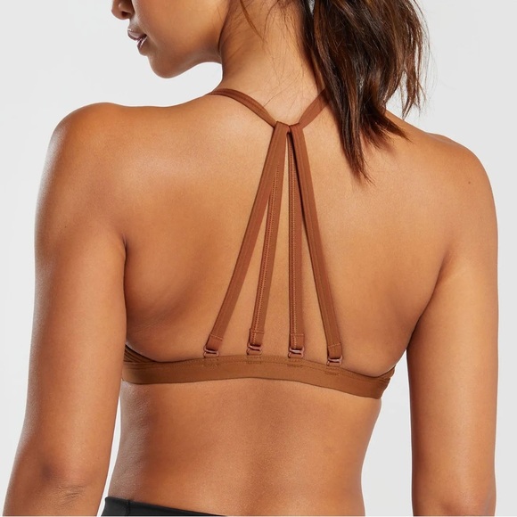 Gymshark MINIMAL SPORTS BRA Size S in Brown NWT in packaging - Picture 2 of 5